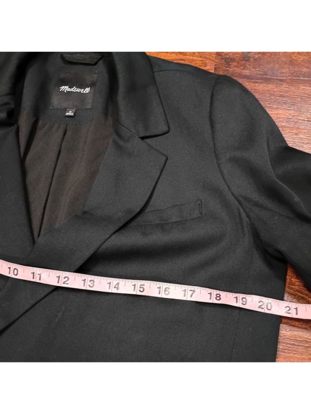 Madewell Black Double-Breasted Womens Blazer Size M Casual Chic - Picture 12 of 16